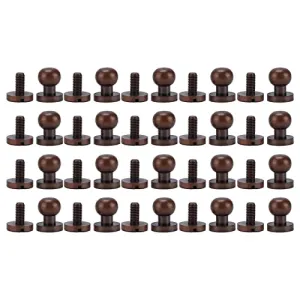 20Pcs Round Head Rivets, Luggage Hardware Accessories Portable Good Toughness Round Head Stud Screws Nails for DIY Leather Crafts/Shoes/Bag//Clothe(8X7mm)