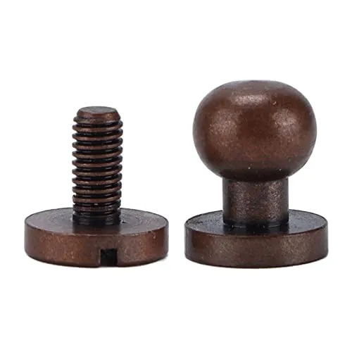20Pcs Round Head Rivets, Luggage Hardware Accessories Portable Good Toughness Round Head Stud Screws Nails for DIY Leather Crafts/Shoes/Bag//Clothe(8X7mm)