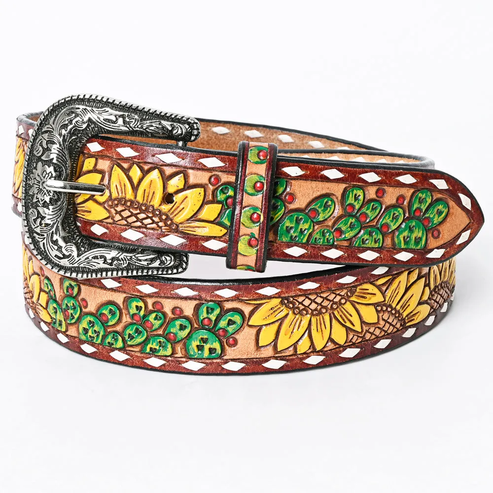 American Darling ADBLF106-L Beautifully Hand Tooled Genuine American Leather Belt Men and  Women