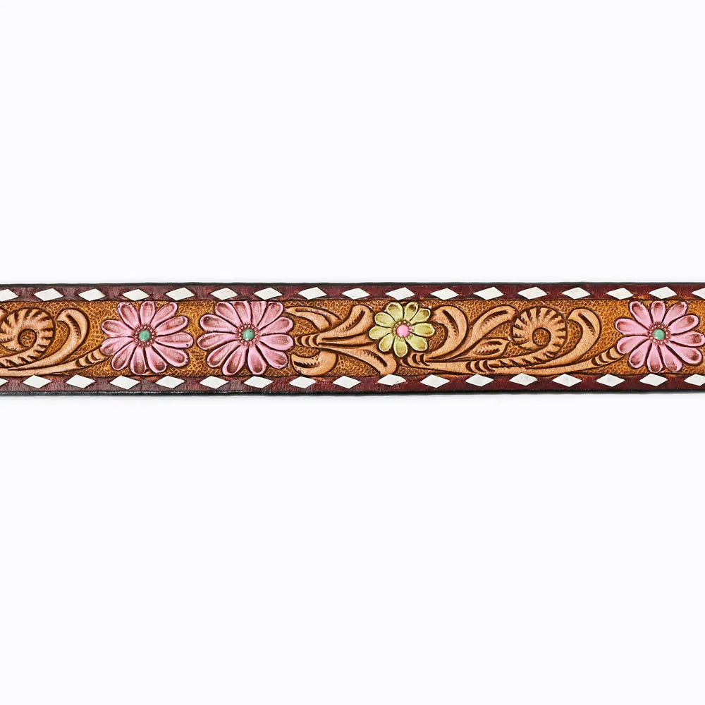 American Darling ADBLF121-L Beautifully Hand Tooled Genuine American Leather Belt Men and  Women