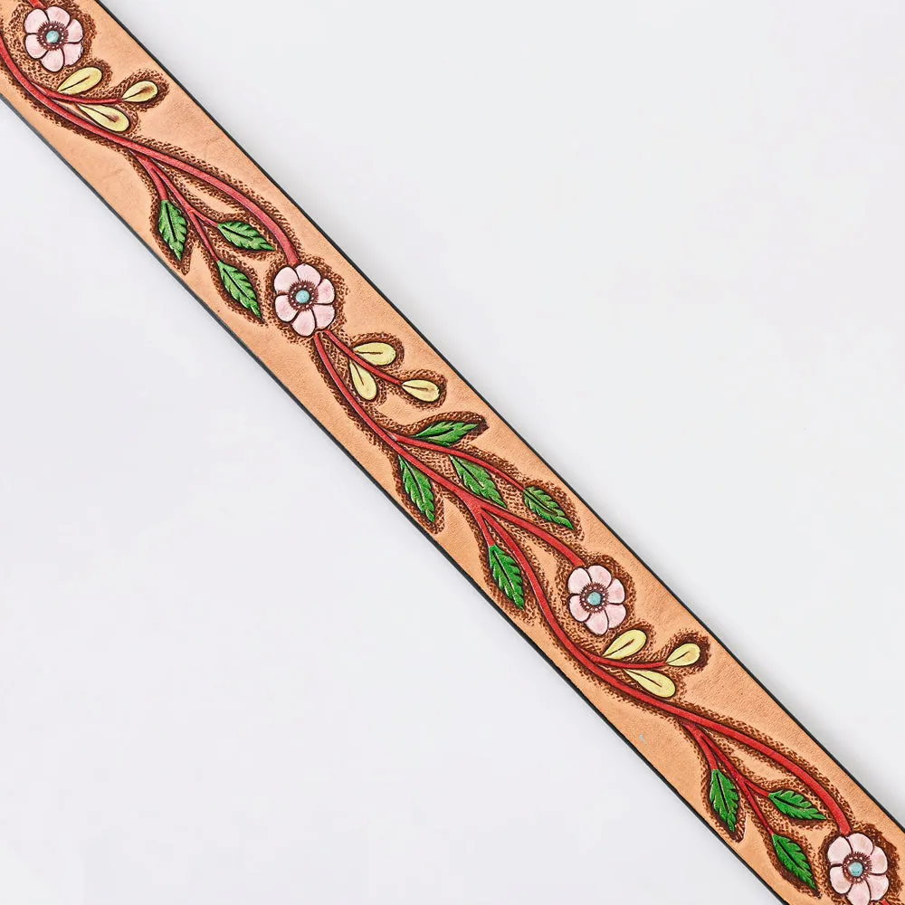 American Darling ADBLF158-L Beautifully Hand Tooled Genuine American Leather Belt Men and  Women