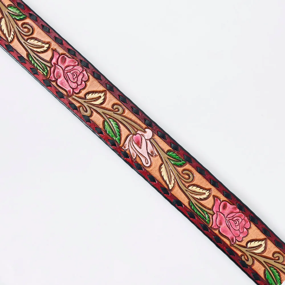 American Darling ADBLF167-L Beautifully Hand Tooled Genuine American Leather Belt Men and  Women