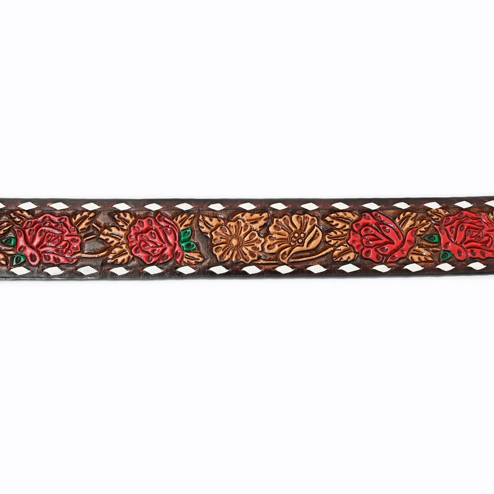 American Darling ADBLF182-L Beautifully Hand Tooled Genuine American Leather Belt Men and  Women