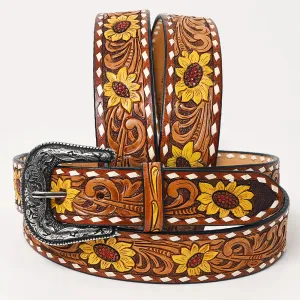 American Darling ADBLF237-L Beautifully Hand Tooled Genuine American Leather Belt Men and  Women