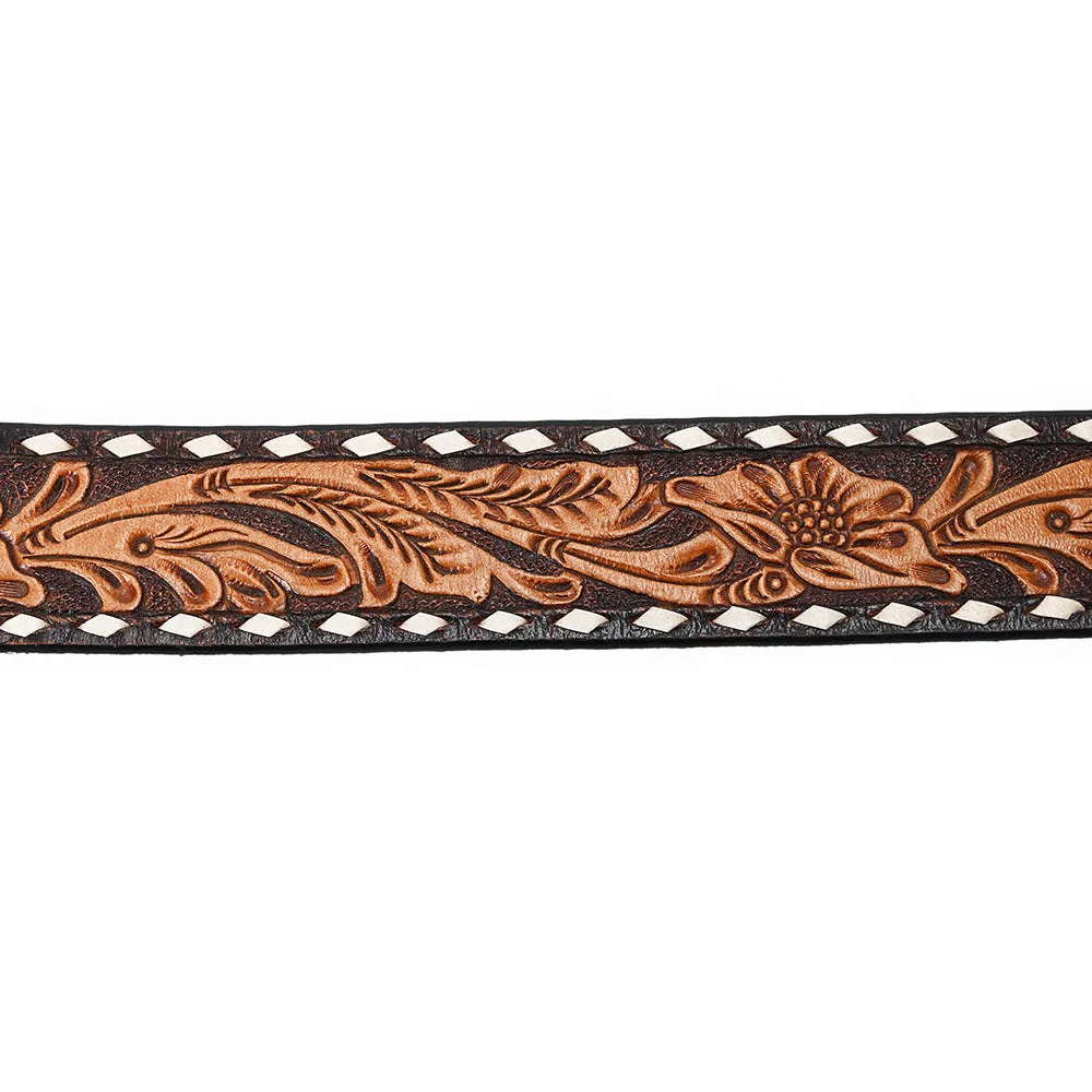 American Darling ADBLF238-L Beautifully Hand Tooled Genuine American Leather Belt Men and  Women