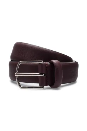 Anderson's A/0325 Burgundy Calf Narrow Width Belt
