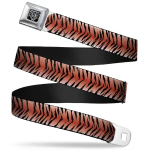 BD Wings Logo CLOSE-UP Full Color Black Silver Seatbelt Belt - Tiger Webbing
