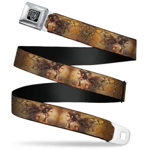 BD Wings Logo CLOSE-UP Full Color Black Silver Seatbelt Belt - TJ-Bollt Fairy Webbing