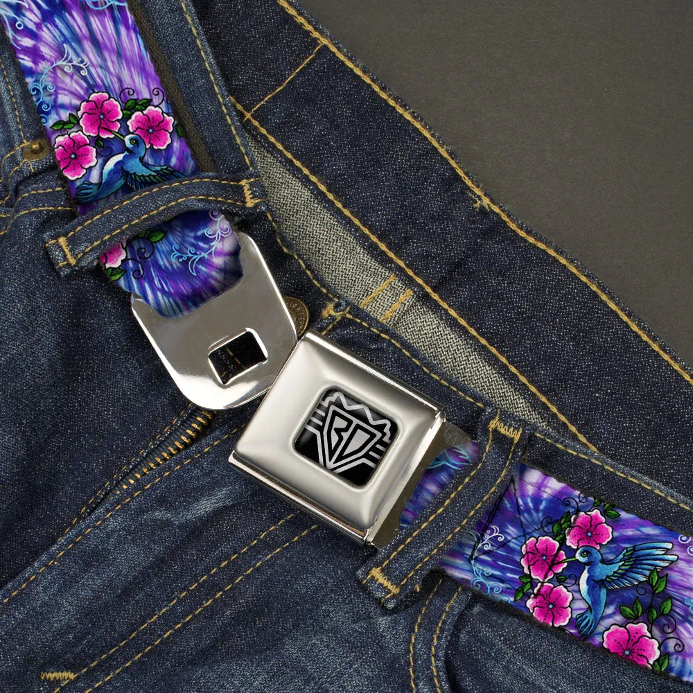 BD Wings Logo CLOSE-UP Full Color Black Silver Seatbelt Belt - TJ-Hummingbird Webbing