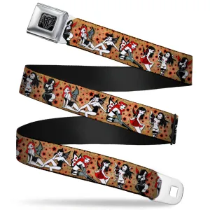 BD Wings Logo CLOSE-UP Full Color Black Silver Seatbelt Belt - TJ-Twisted Fairies Webbing