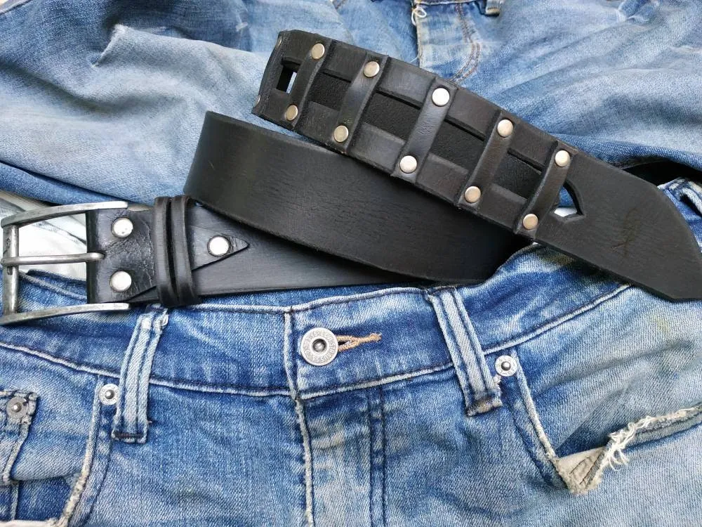 Black Leather Belt for Him Unisex Accessories Womens Belt Gift