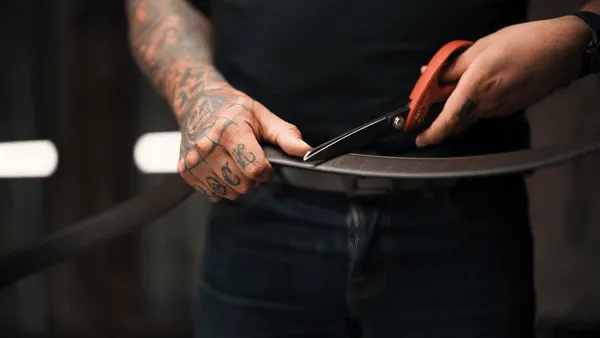 BULL BUCKLE | BLACK BUFFALO LEATHER GUN BELT
