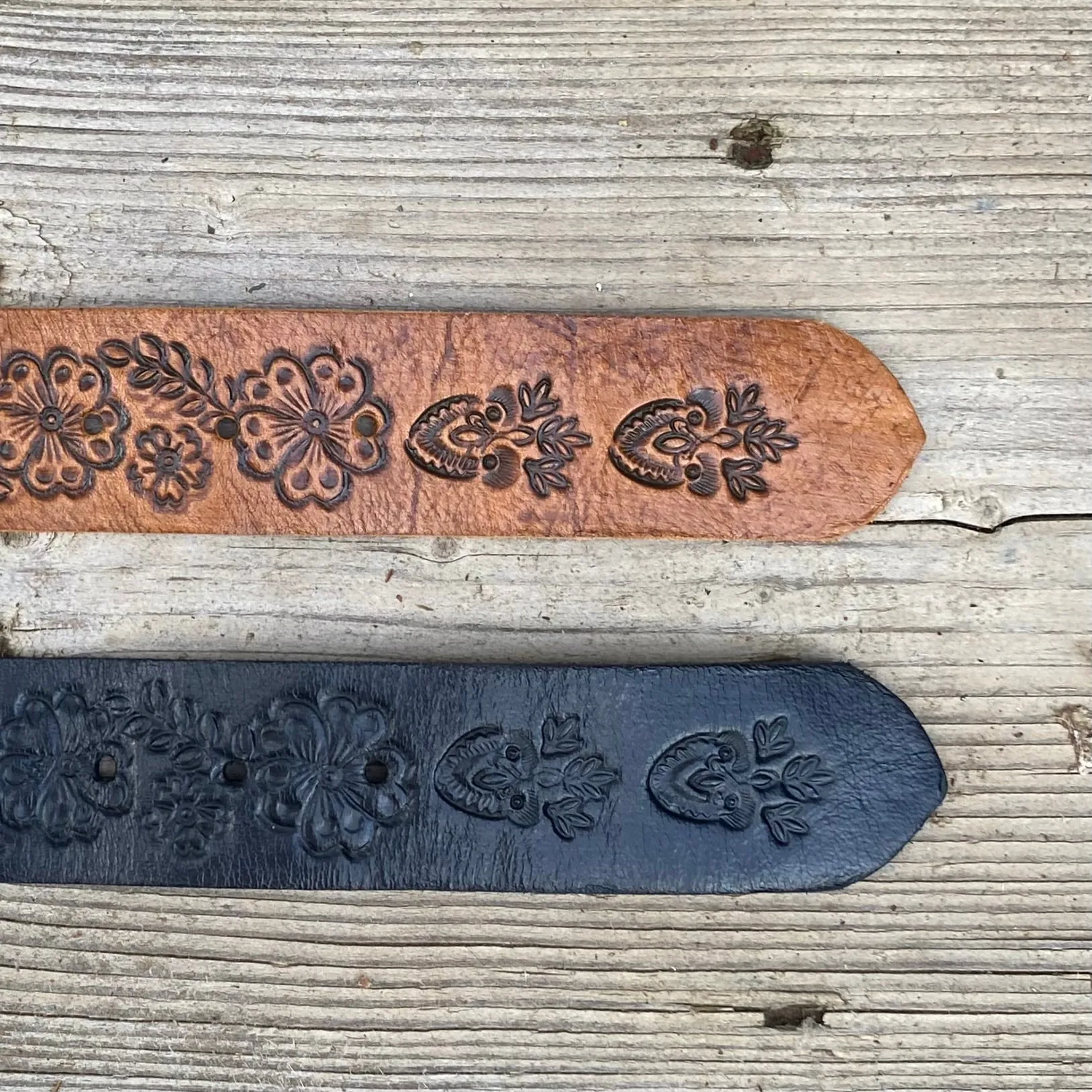 Carved Leather Belts