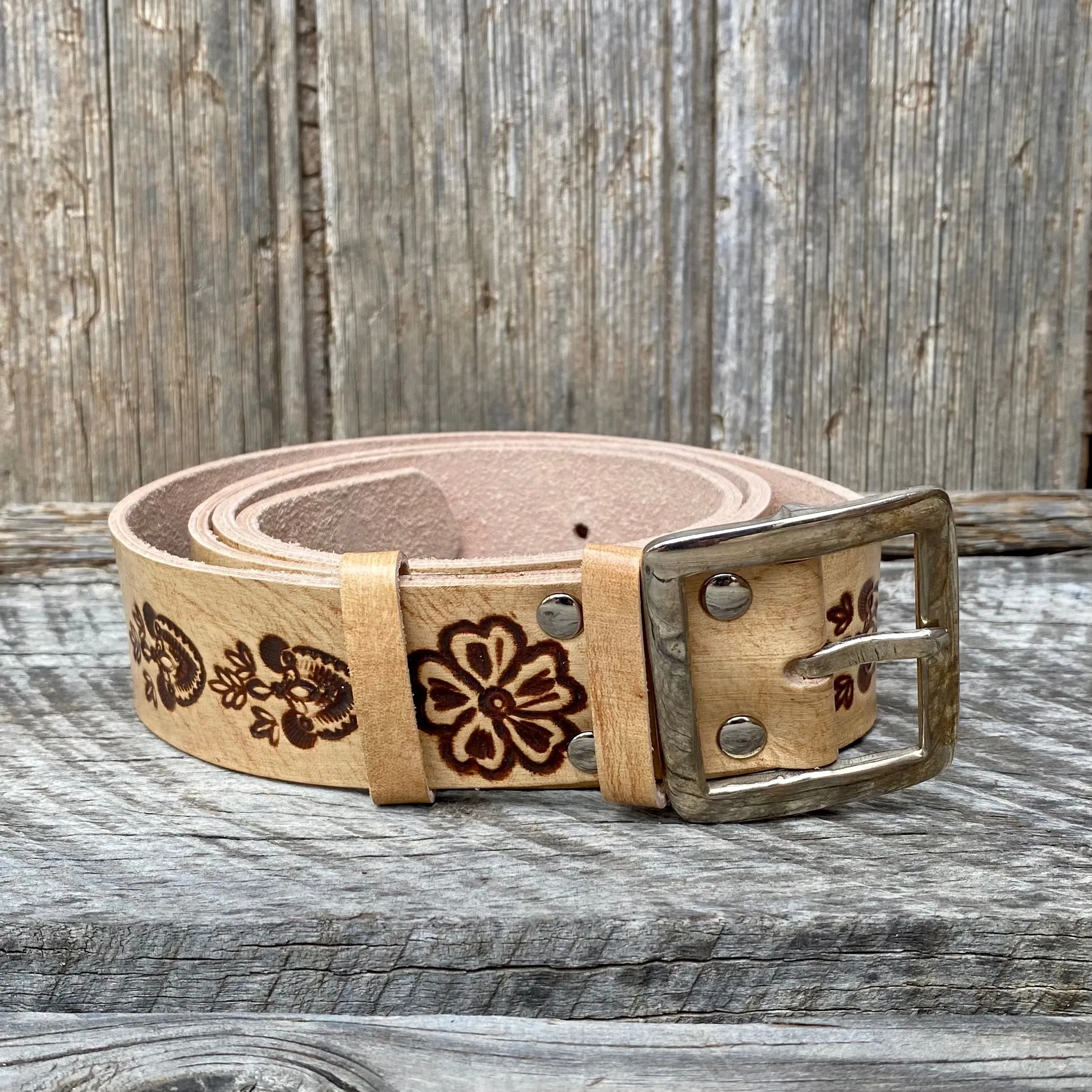 Carved Leather Belts