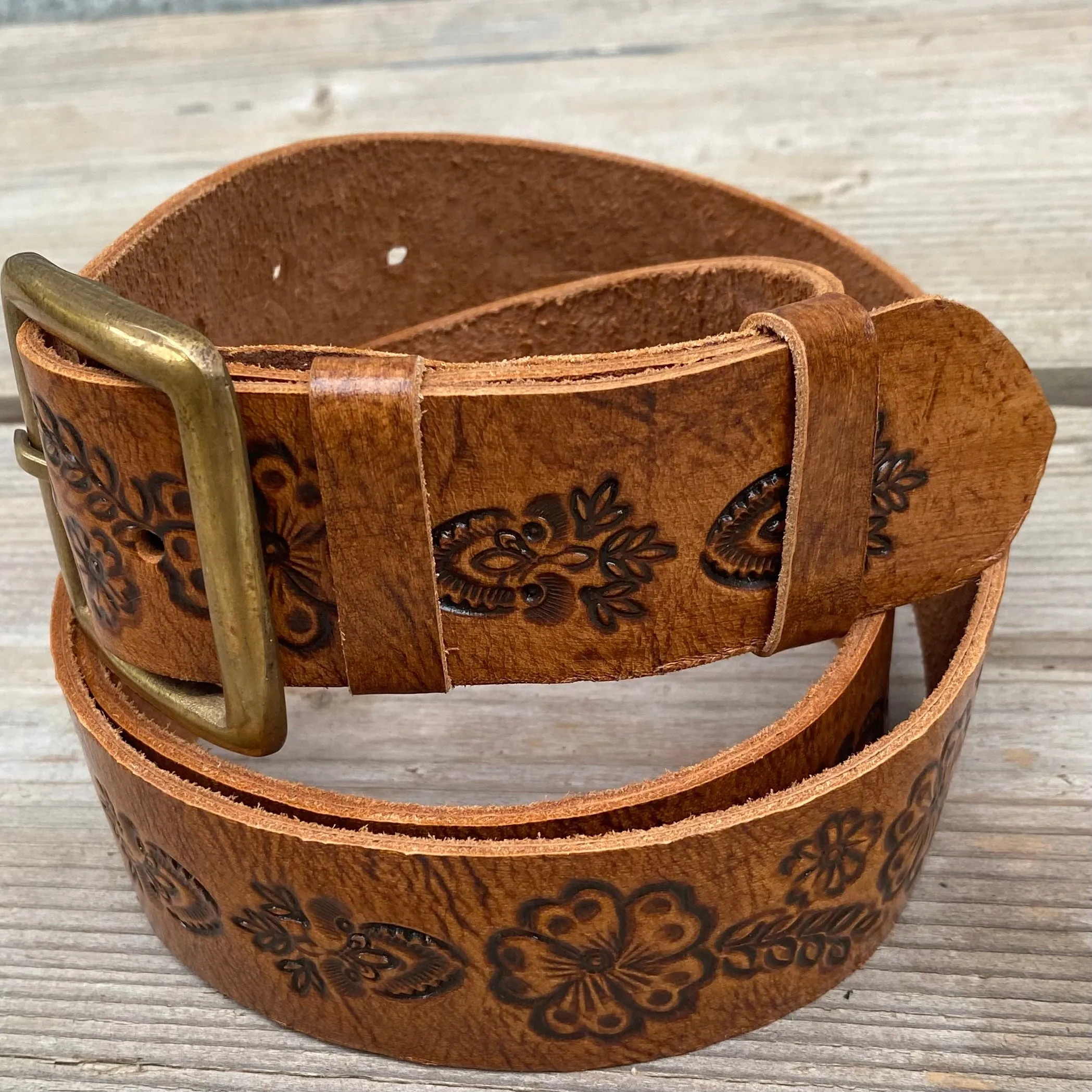 Carved Leather Belts
