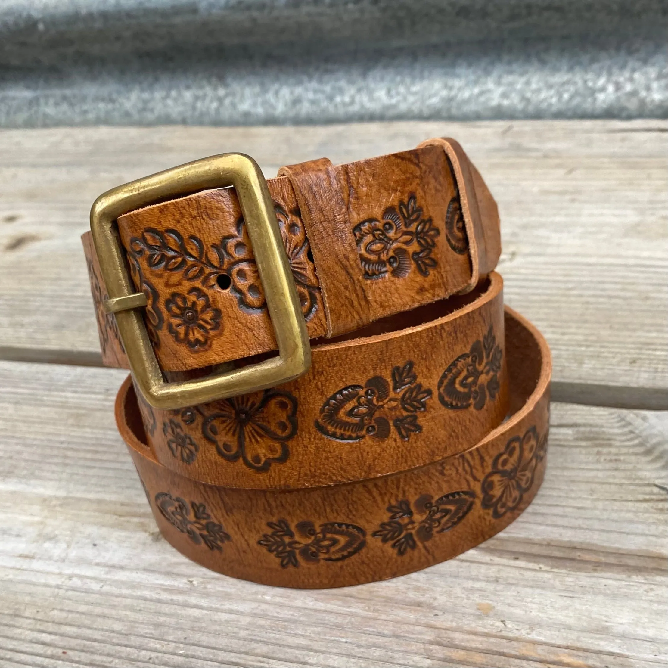Carved Leather Belts