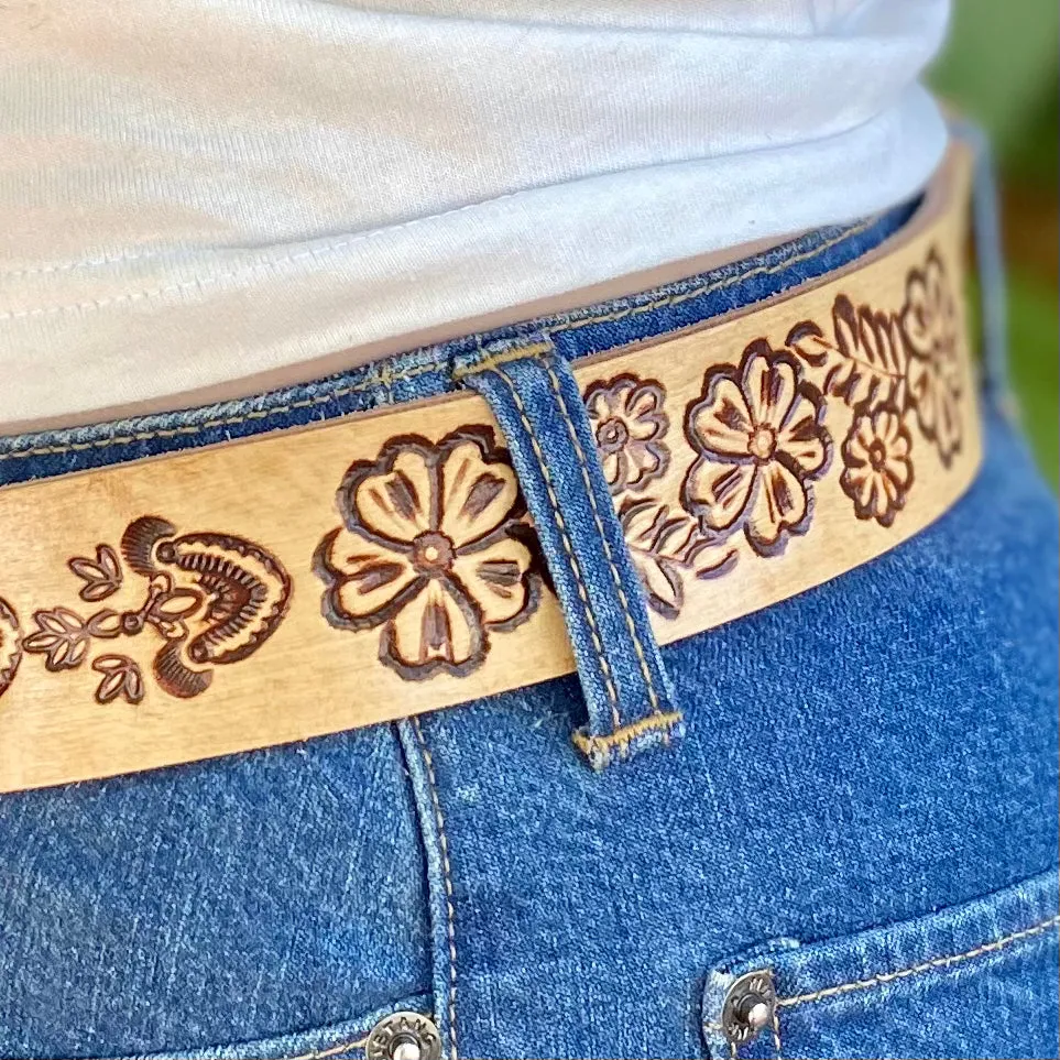 Carved Leather Belts
