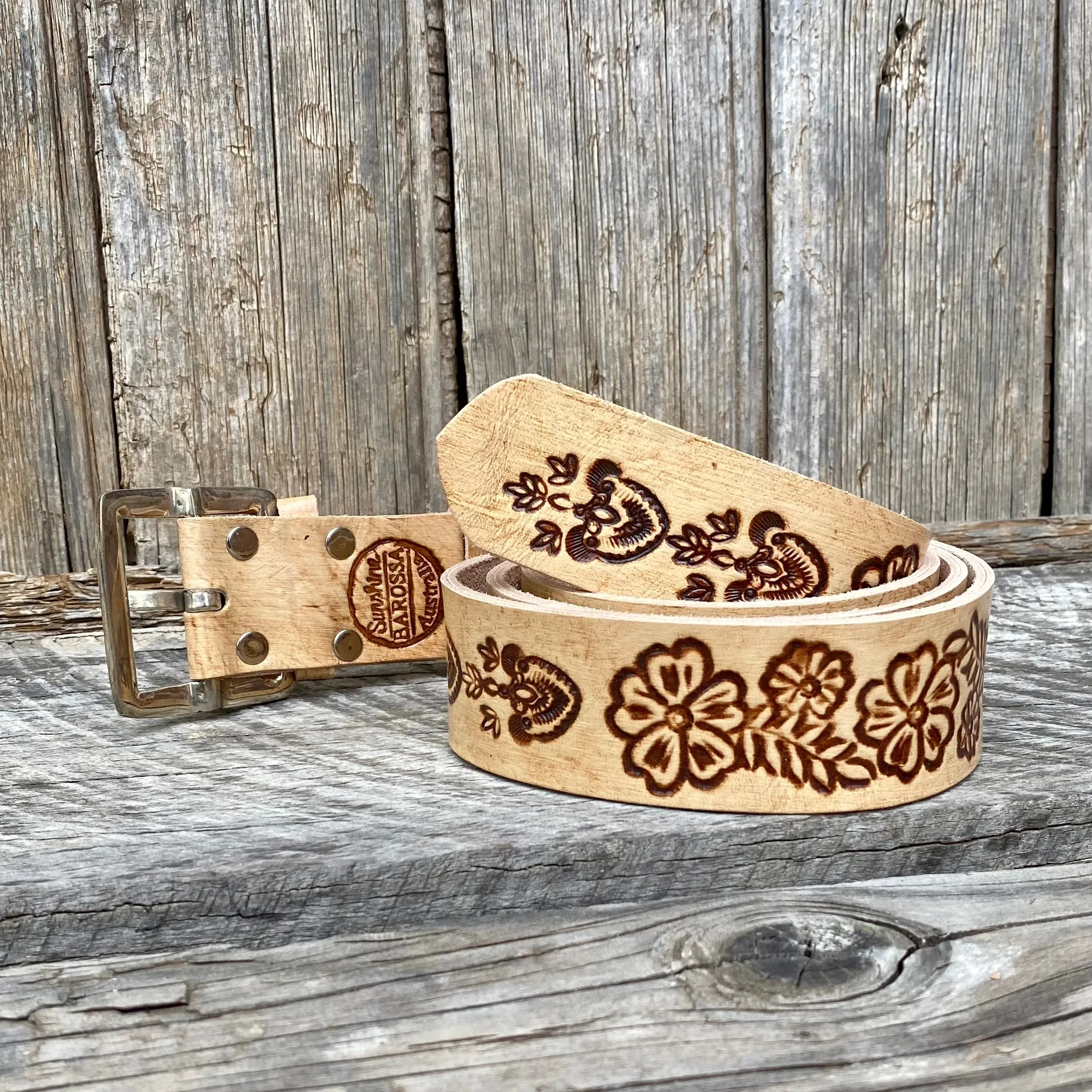 Carved Leather Belts