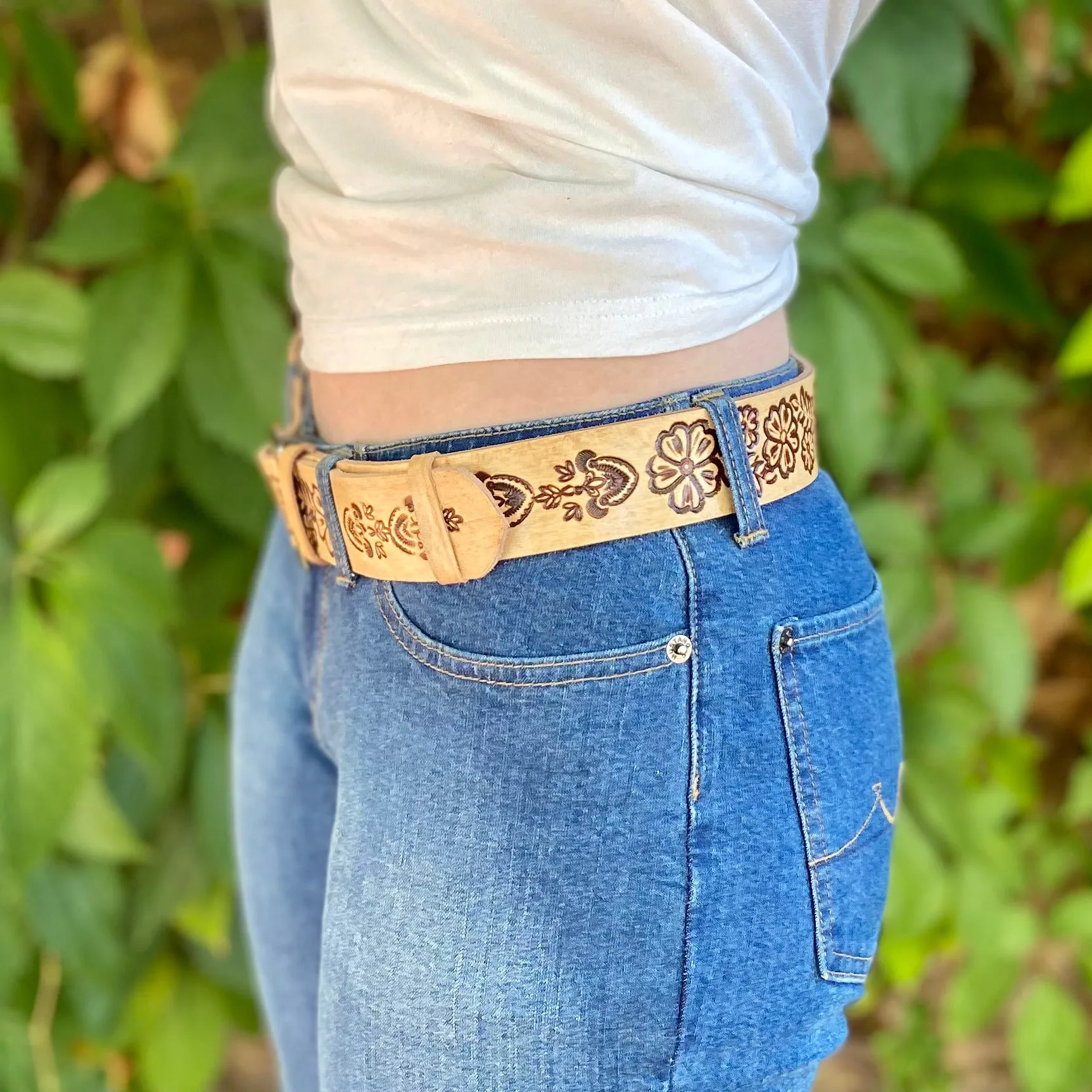 Carved Leather Belts