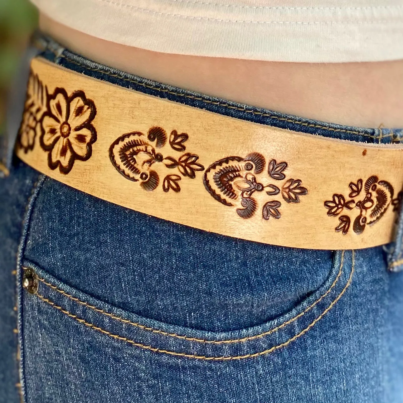 Carved Leather Belts