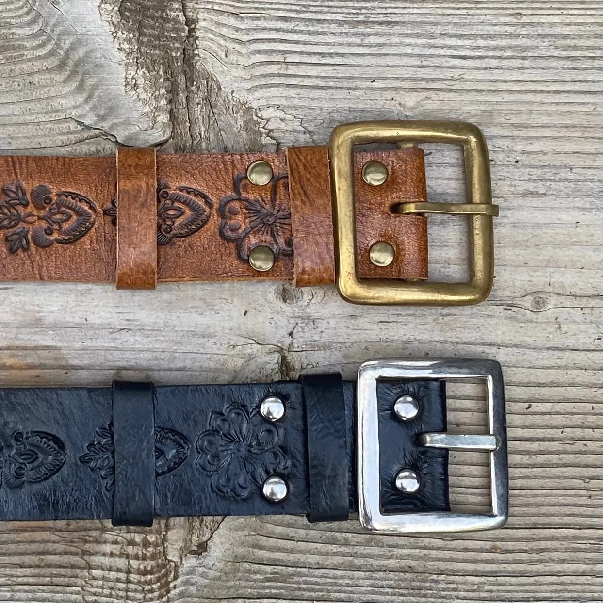 Carved Leather Belts