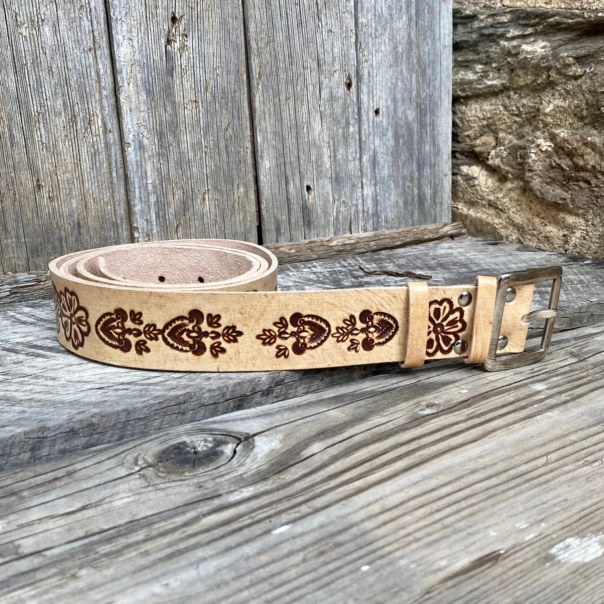 Carved Leather Belts