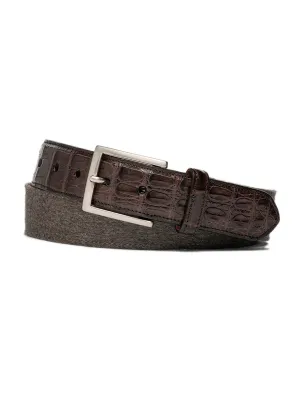 Cashmere Belt With Croc Tabs