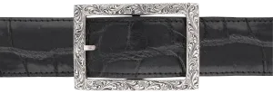 Chacon Houston Engraved 1.5" Single Belt Buckle
