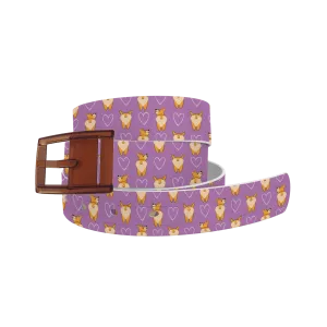 Corgi Butts Belt With Khaki Buckle