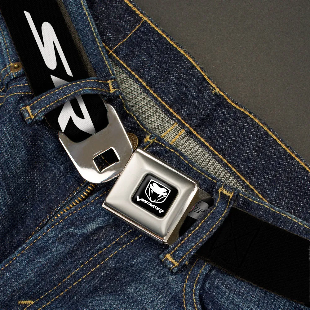 Dodge Viper Seatbelt Belt - SRT Black/White Webbing