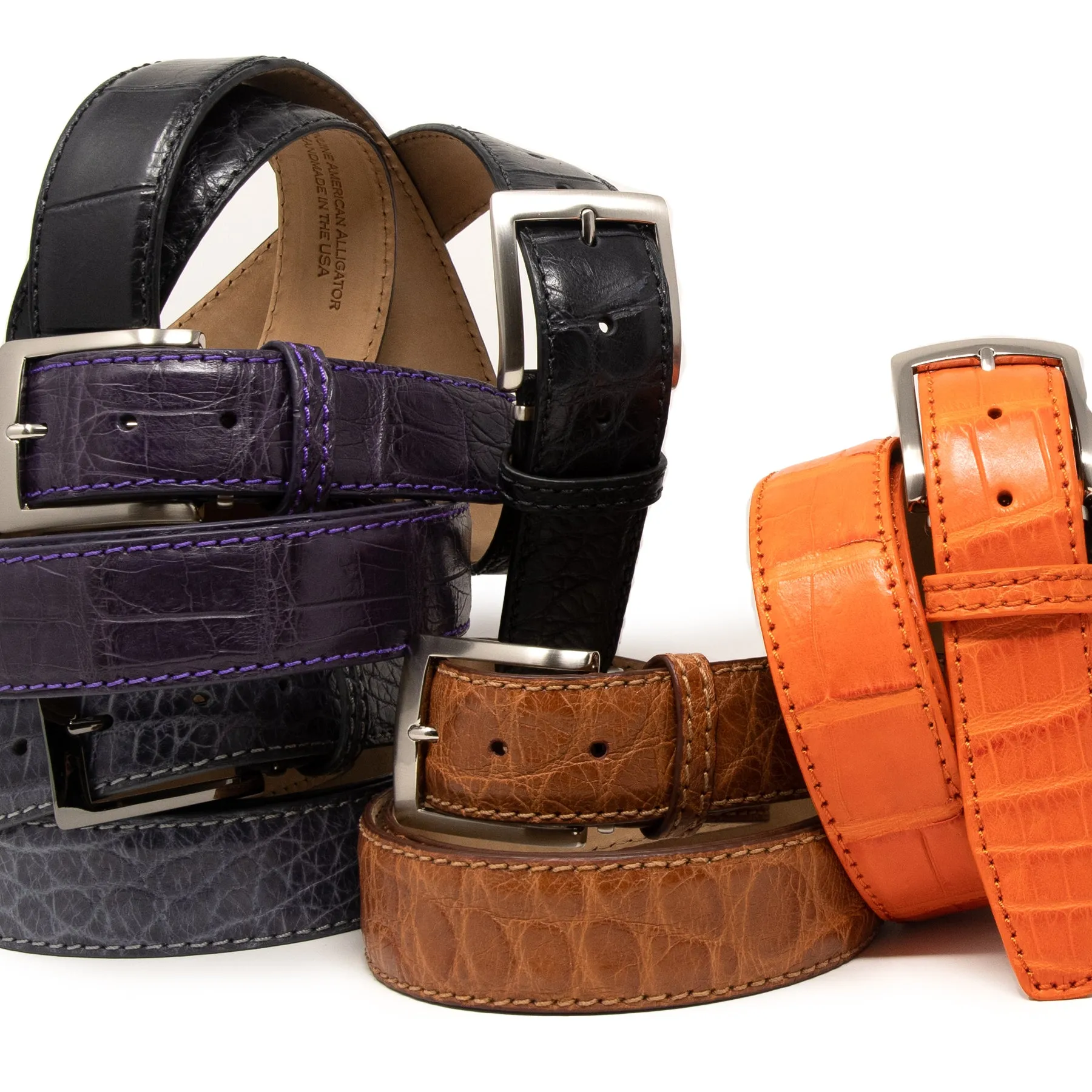 Genuine American Matte Alligator - Purple - 40mm