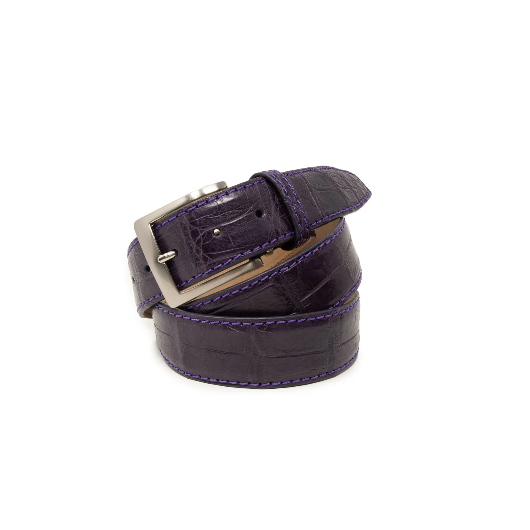 Genuine American Matte Alligator - Purple - 40mm