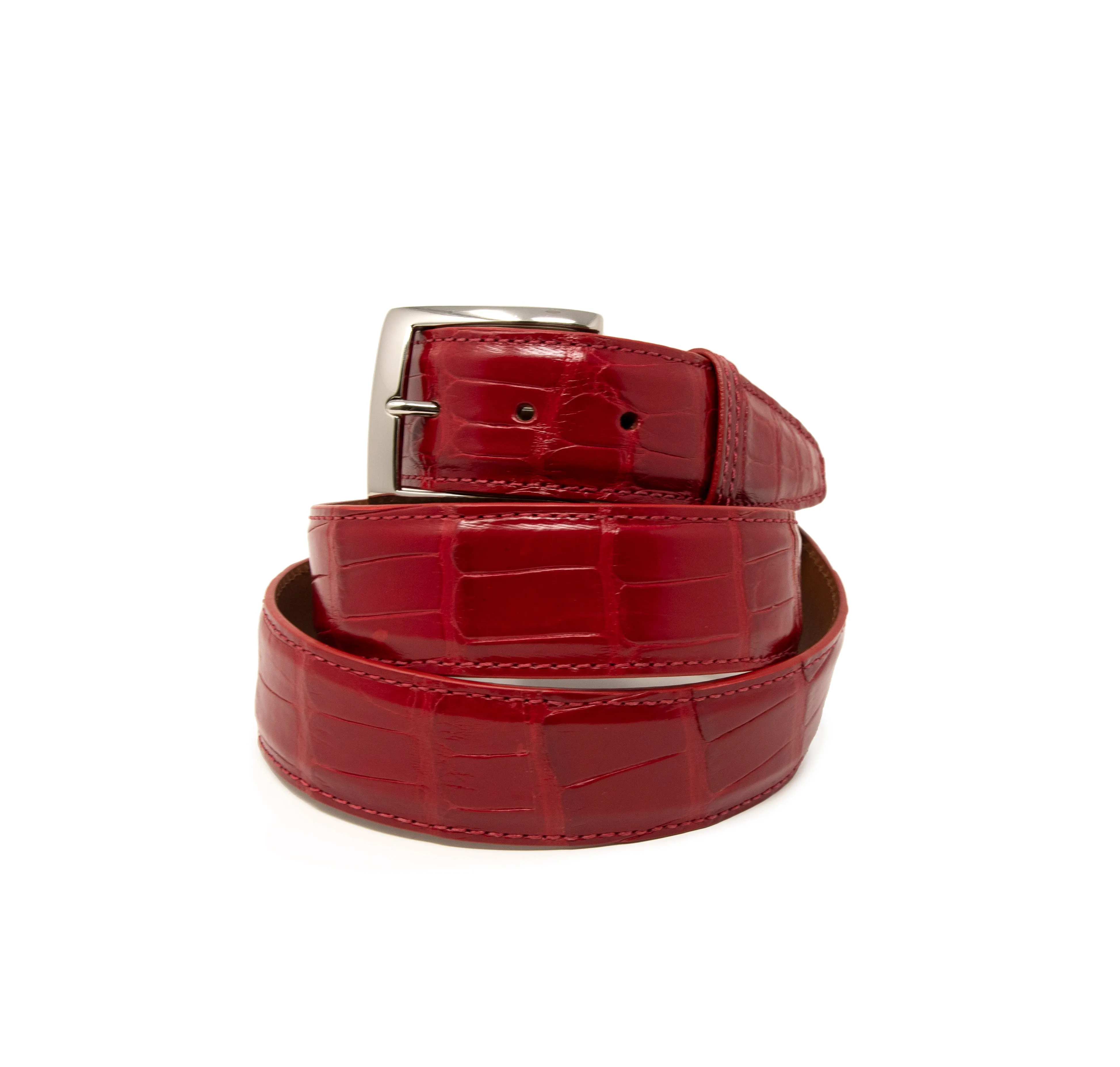 Genuine Glazed USA Alligator - Red - 40mm