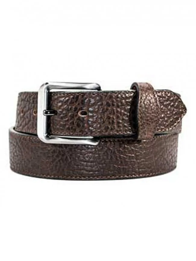 Gingerich Men's Brown Shrunken Bison Leather Belt Style 8245-14