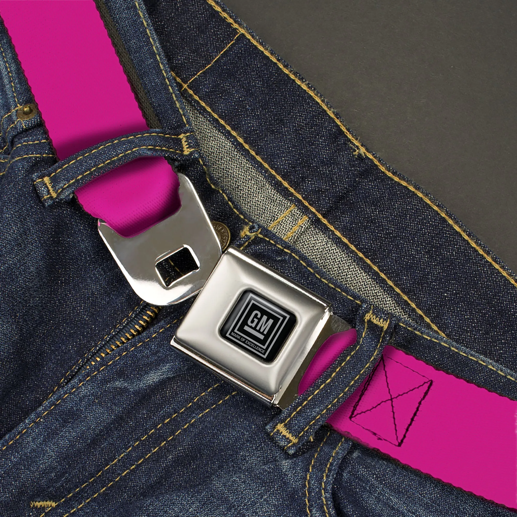 GM Seatbelt Belt - Fuchsia Webbing