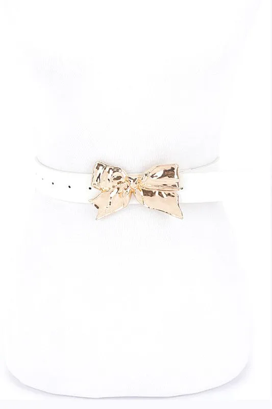 Gold Bow Buckle Fashion Belt