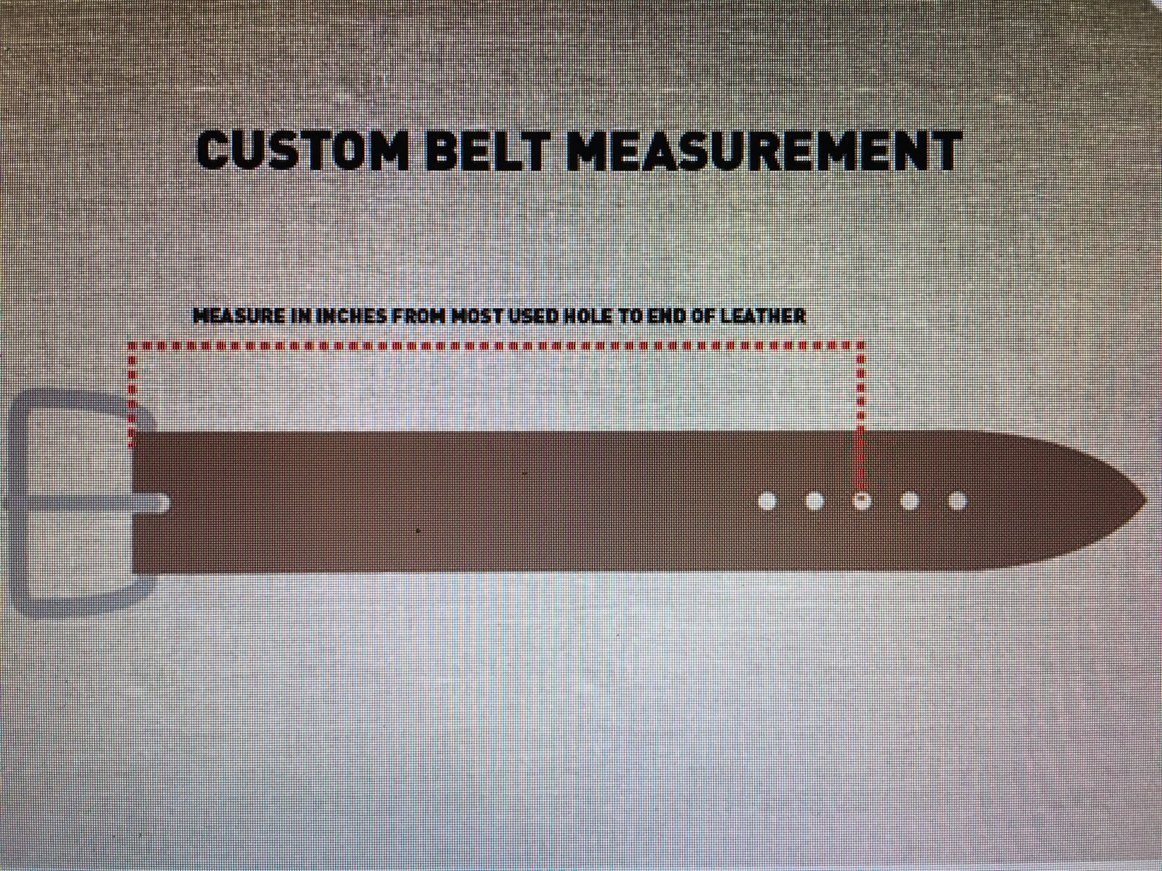 H B FULL GRAIN LEATHER BELTS - BUCK BROWN LEATHER