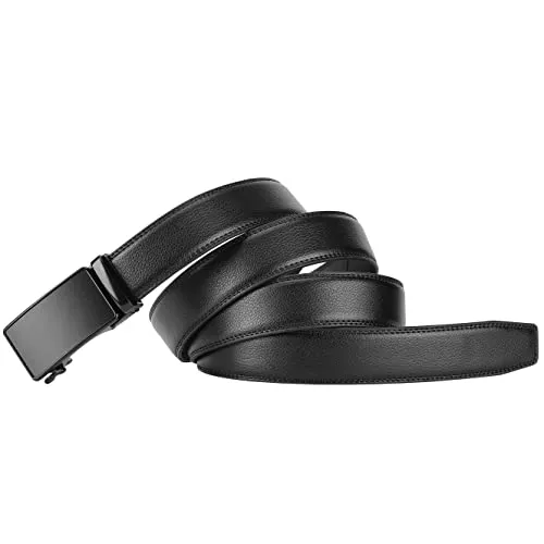 Lavemi Men's Real Leather Ratchet Dress Casual Belt, Cut to Exact Fit,Elegant Gift Box(55-0027)