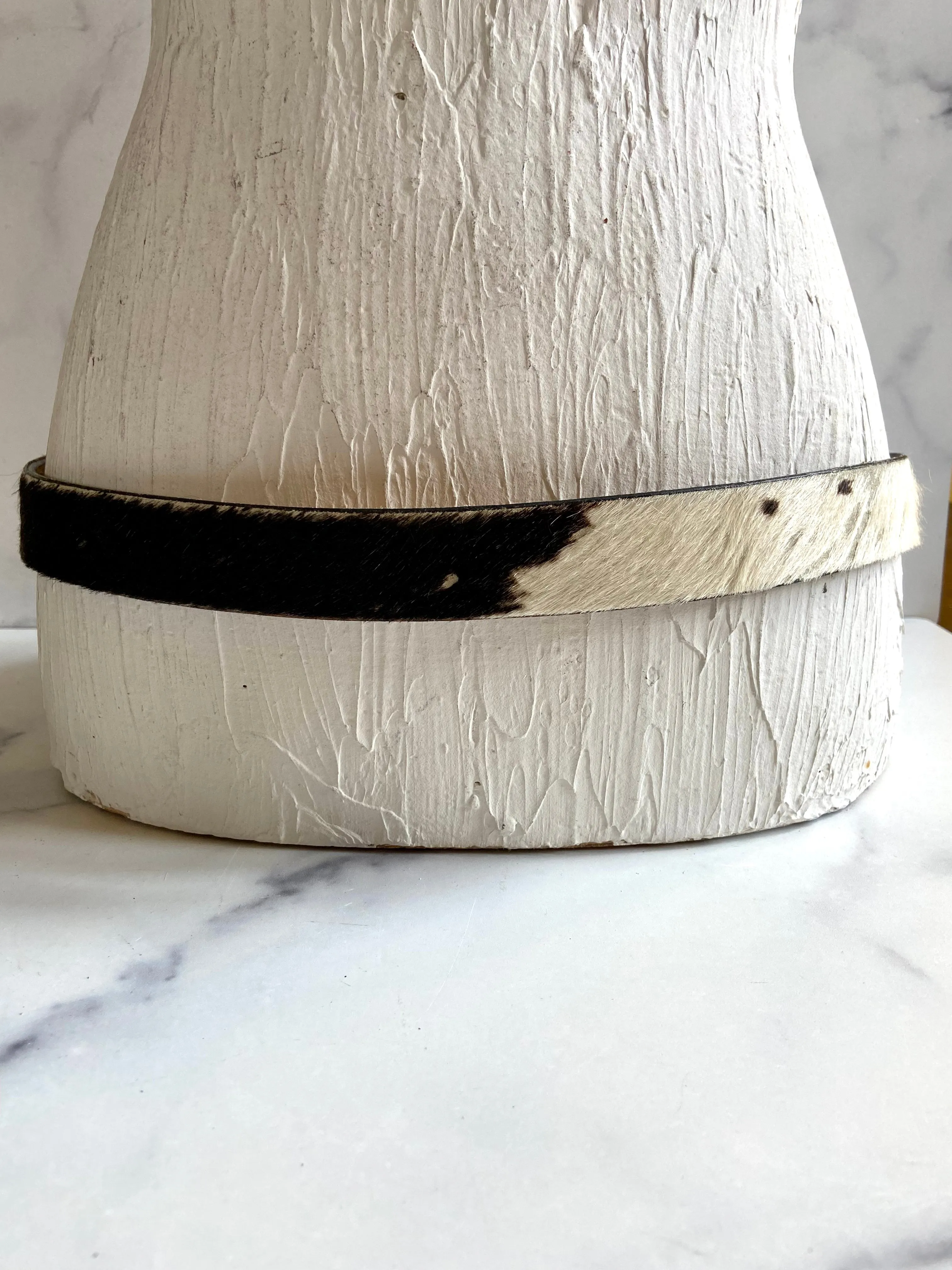 Leather hair belt