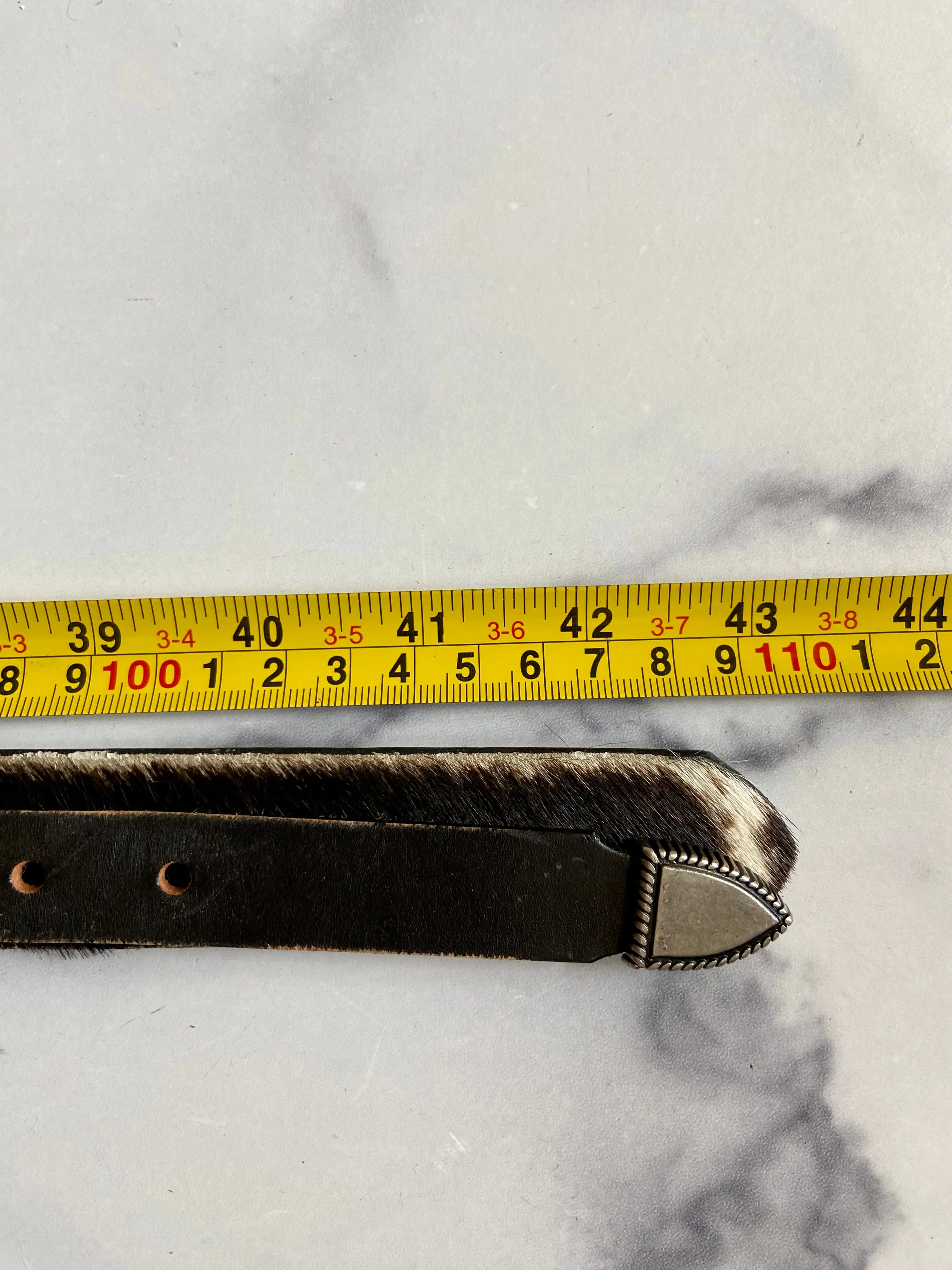 Leather hair belt