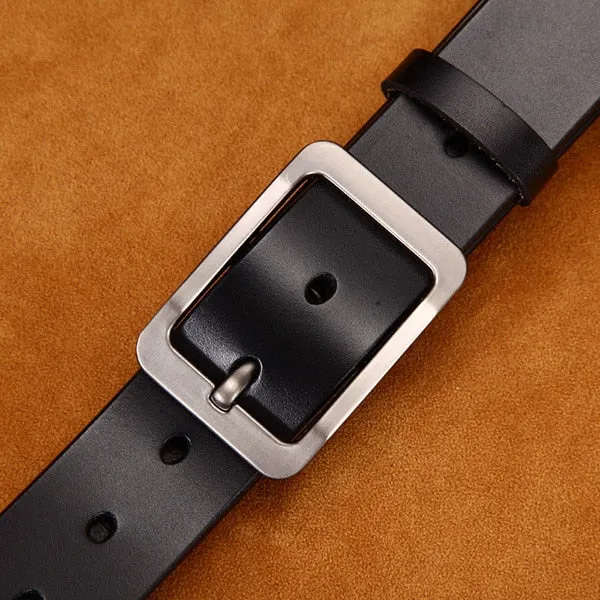 [LFMB]Men's belt leather belt men  pin buckle cow genuine leather belts