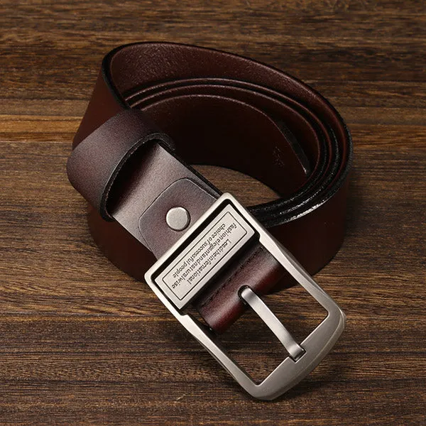 [LFMB]Men's belt leather belt men  pin buckle cow genuine leather belts