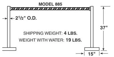 Model 885 Outdoor Tensabarrier 7.5 - 13 FT Belts