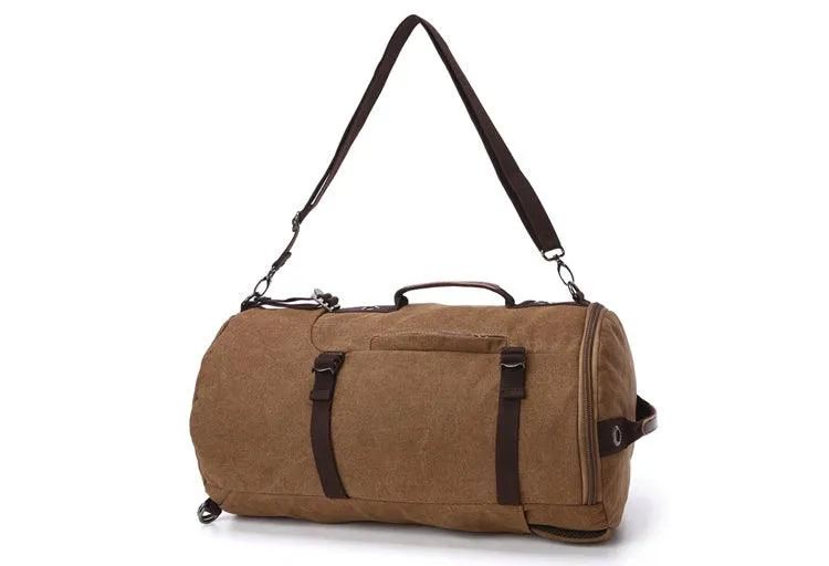 Multifunctional Outdoor Canvas Solid Back And Hand Travellers Green Bags