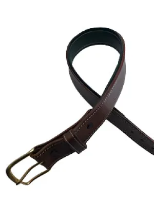 Padded Leather Belts - Chocolate Brown/Hunter