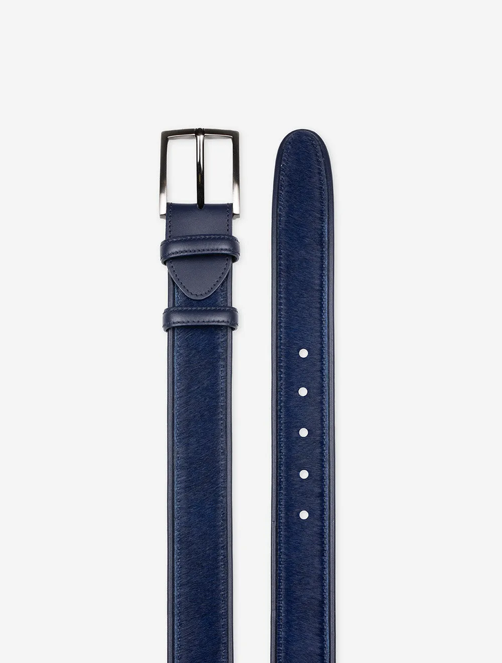 Pony Hair Belt Navy