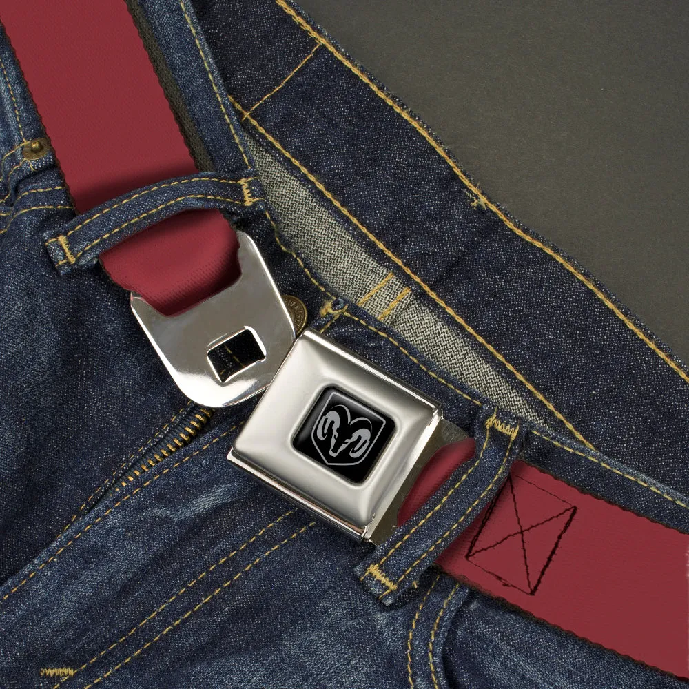 Ram Seatbelt Belt - Burgundy Webbing