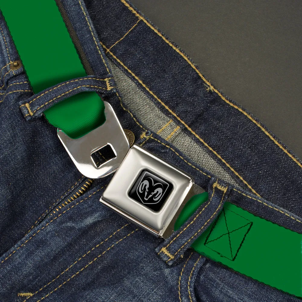 Ram Seatbelt Belt - Green Webbing