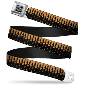 Seatbelt Belt - Bullets2 Orange/Black