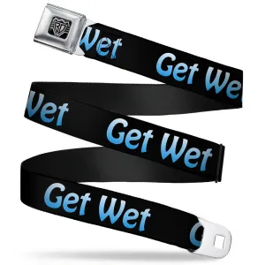 Seatbelt Belt - GET WET Black/Baby Blue